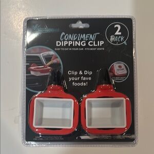 Condiment Dipping Clip 2-Pack - Red